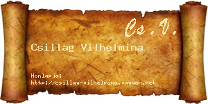 Csillag Vilhelmina névjegykártya